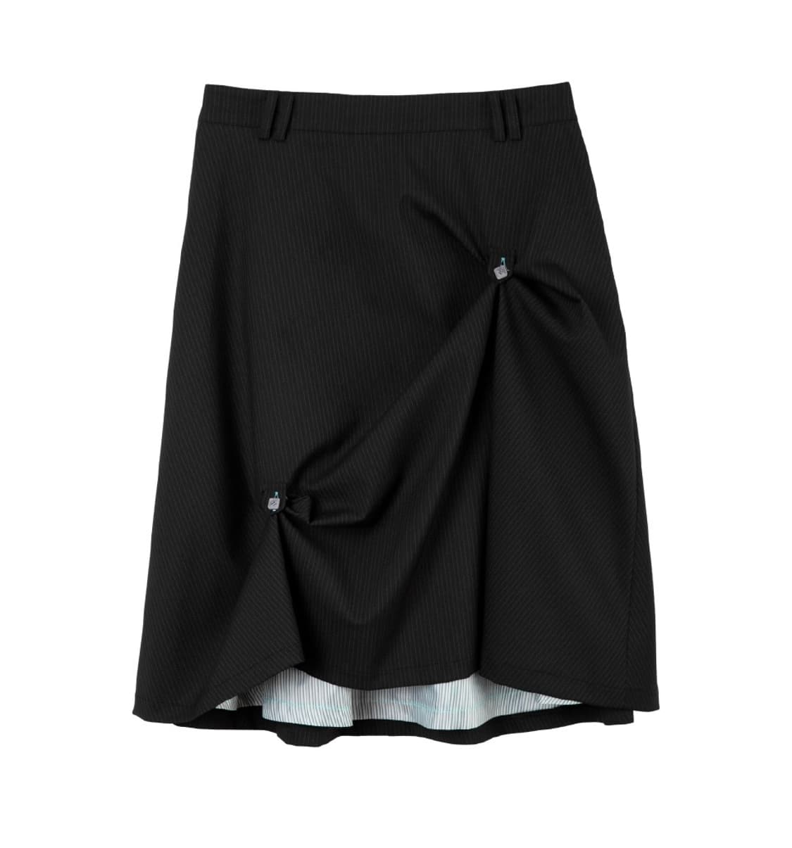 헤레틱 BUTTON FLARED SKIRT black 상품이미지1