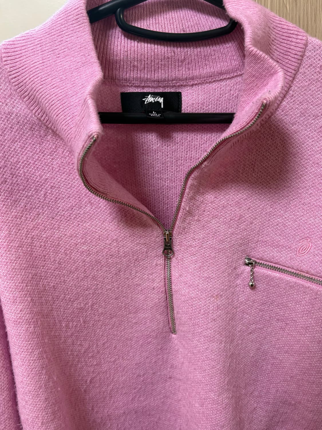 [L] 스투시 하프 집업 니트 상품이미지2