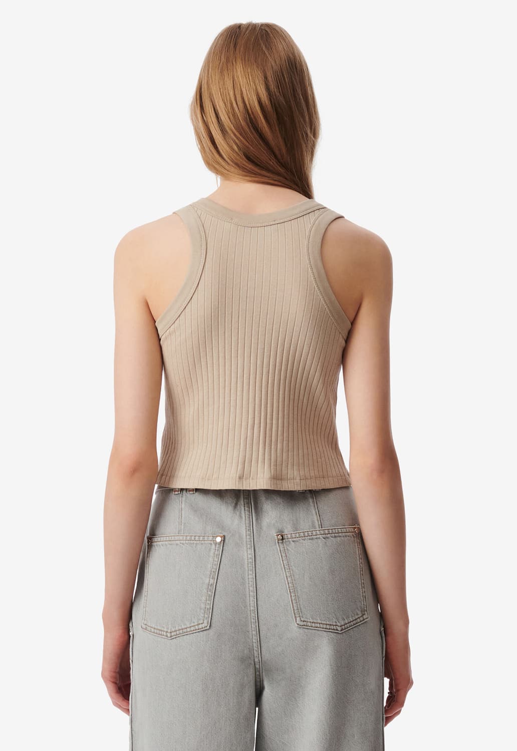 이로 엠마 립 탱크탑  - 베이지 상품이미지3