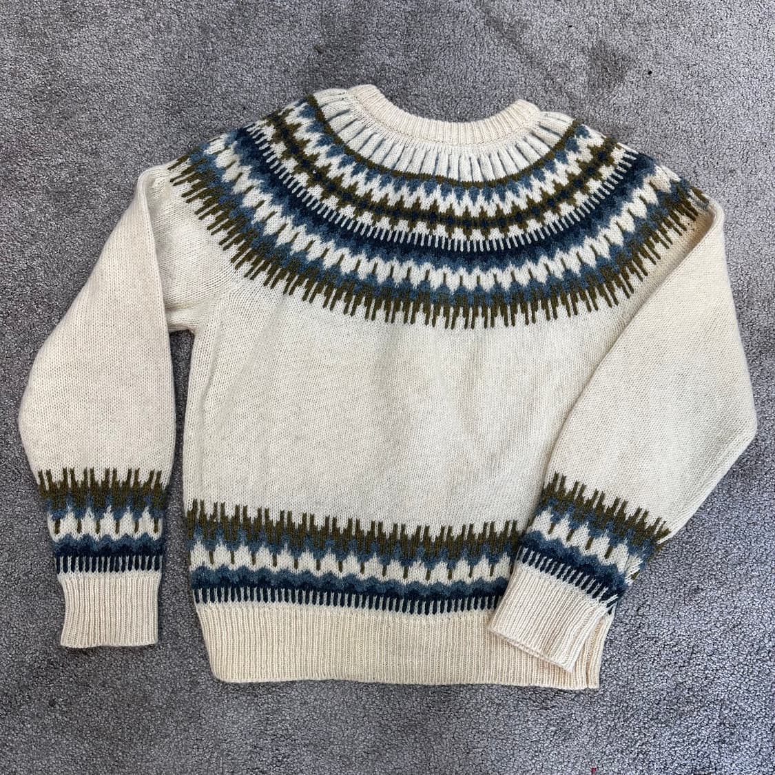 빈티지 모리걸 노르딕 울 니트 가디건S-M 상품이미지6