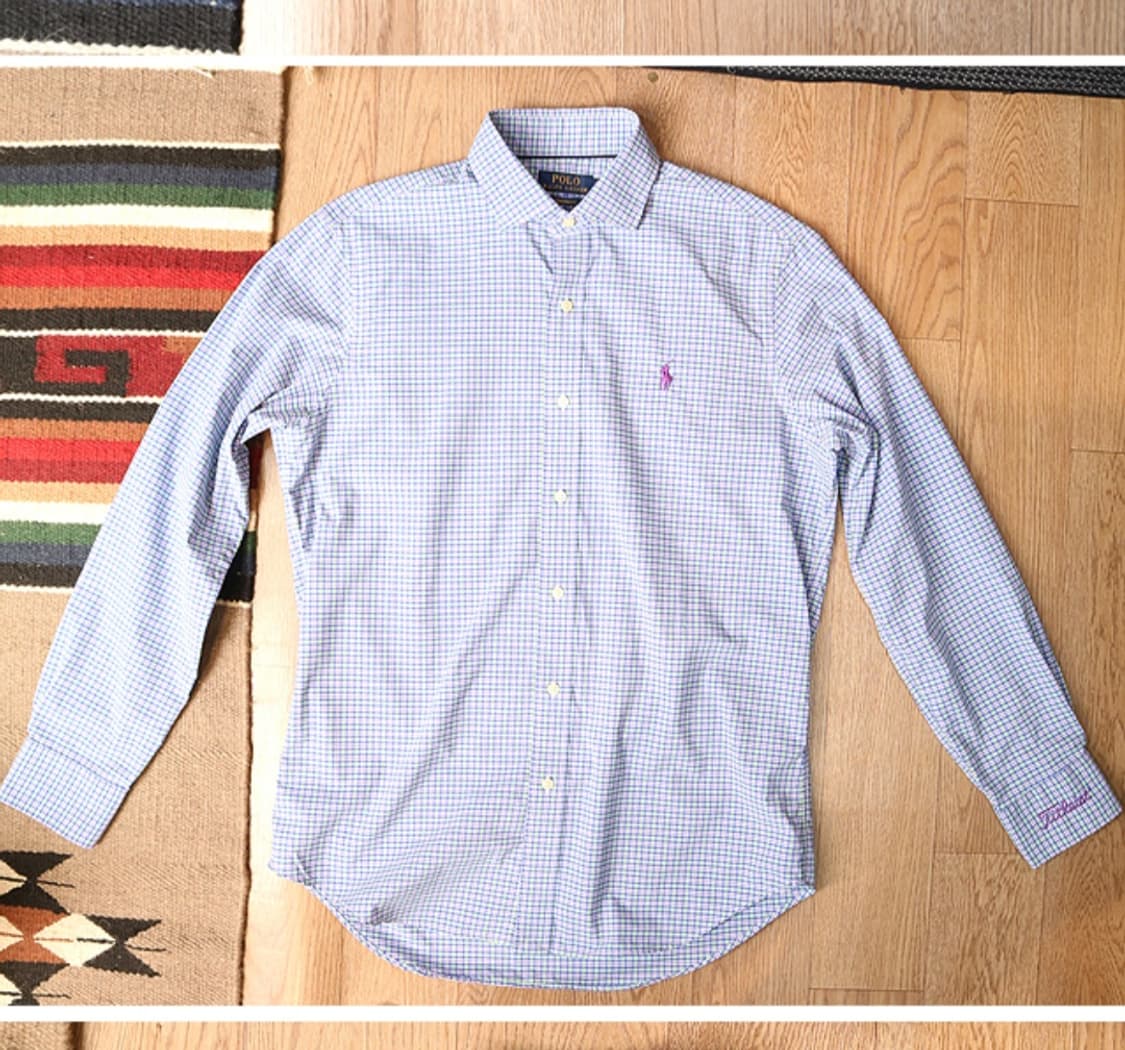 
polo 폴로랄프로렌 코튼100% 와이드카라 체크남방  상품이미지2