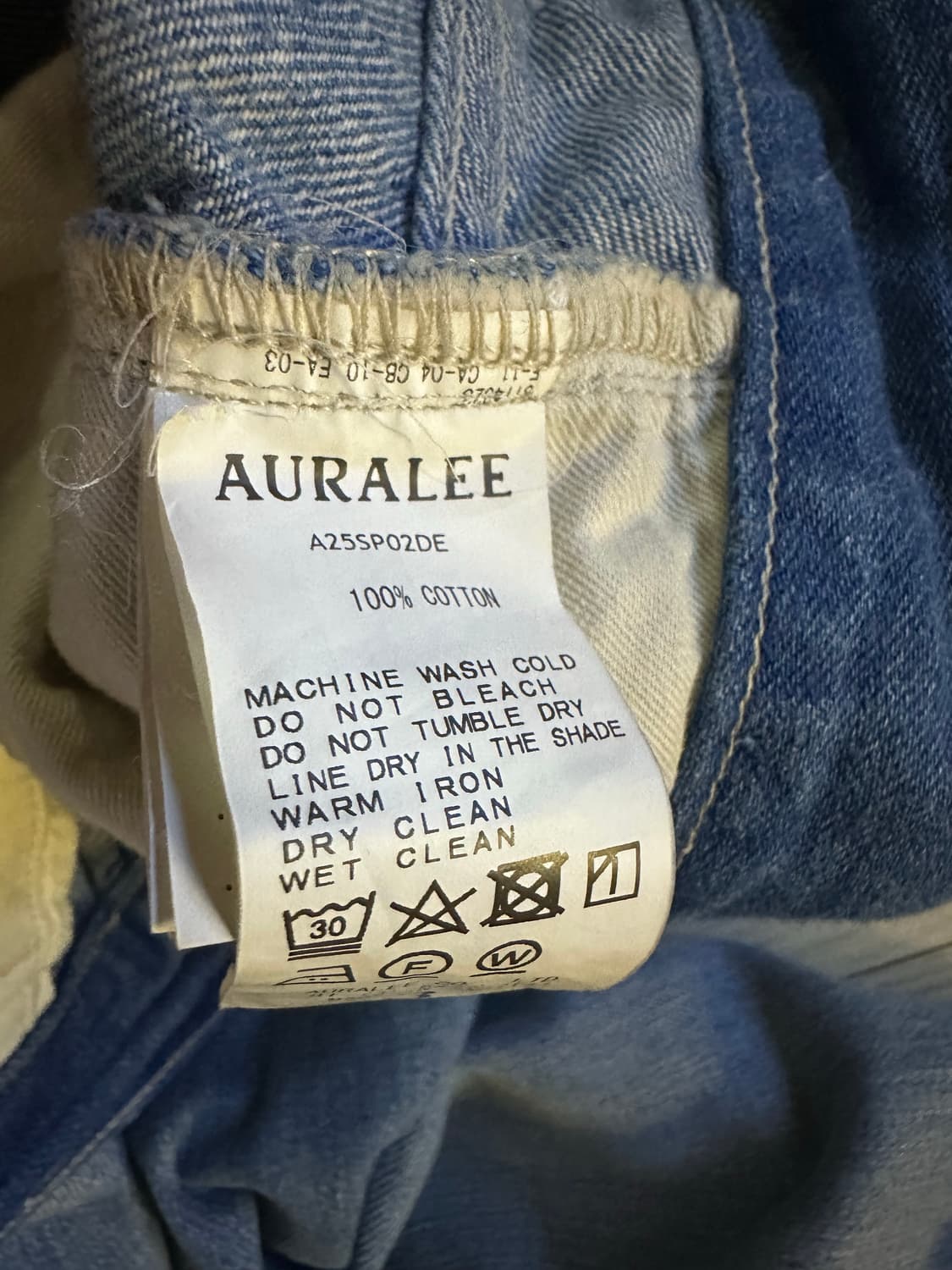  [3]25ss AURALEE 라이트 페이디드 셀비지 데님 플레어핏 상품이미지6