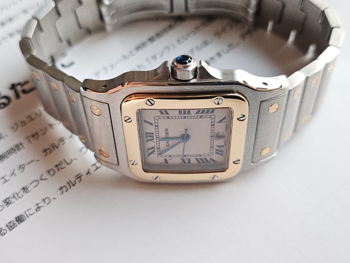 까르띠에 산토스 갈베 라지 18k콤비 쿼츠 상품이미지2