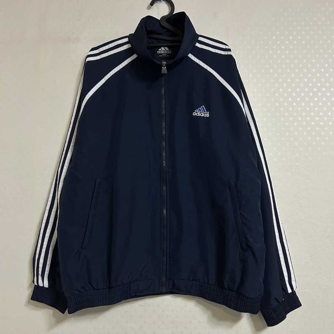 90s 아디다스 올드스쿨 바람막이 트랙 자켓 네이비 XL 105  상품이미지4