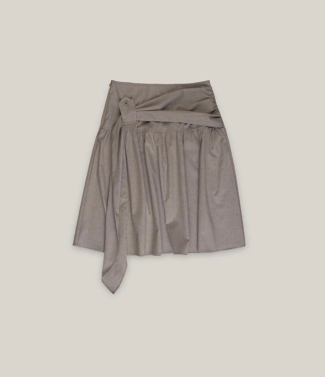 아우로 STRIPE MIDI SKIRT [ BEIGE] 스커트 M사이즈 상품이미지1