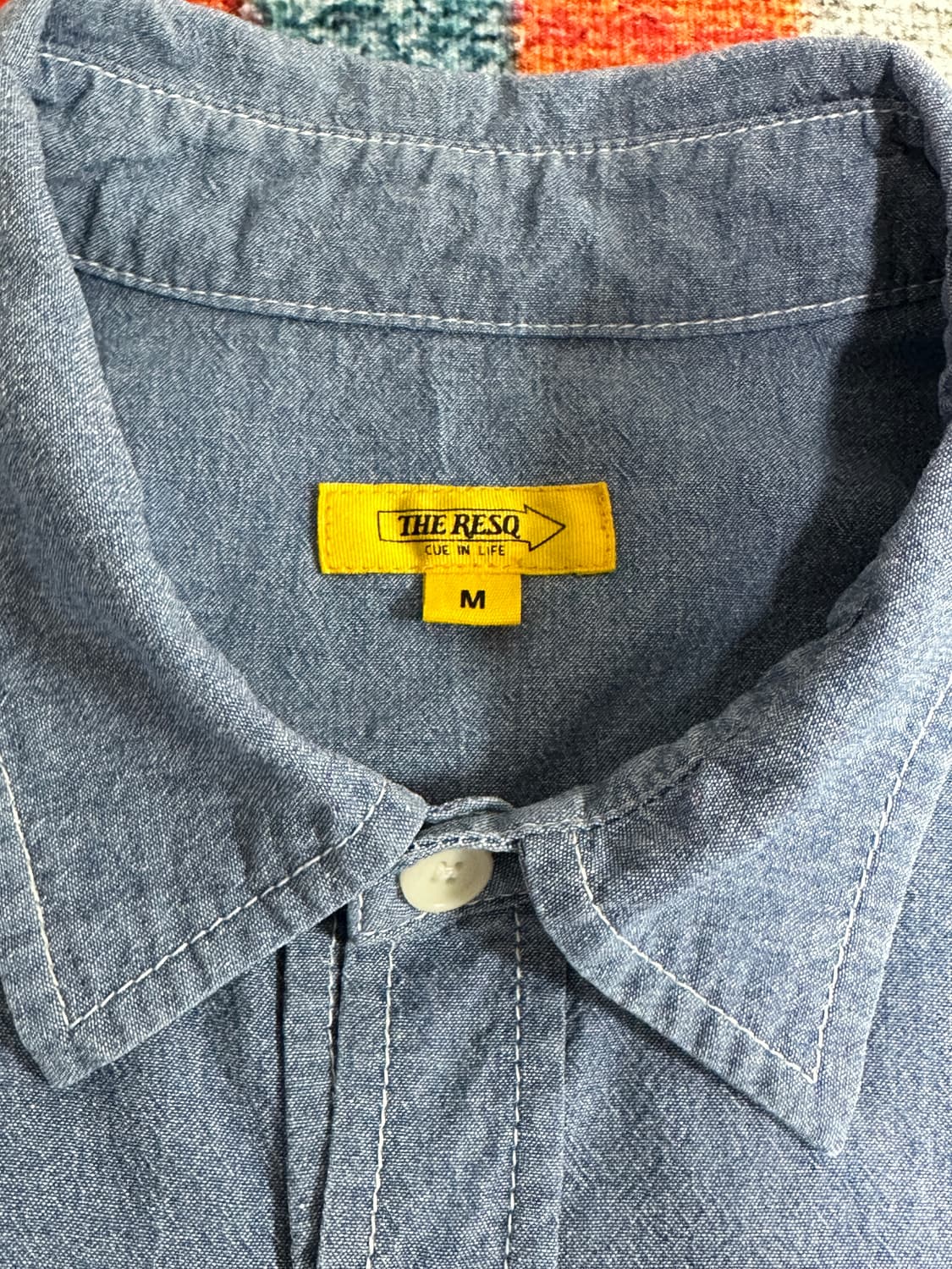 (새상품) 더레스큐 샴브레이 테디셔츠 M 상품이미지5