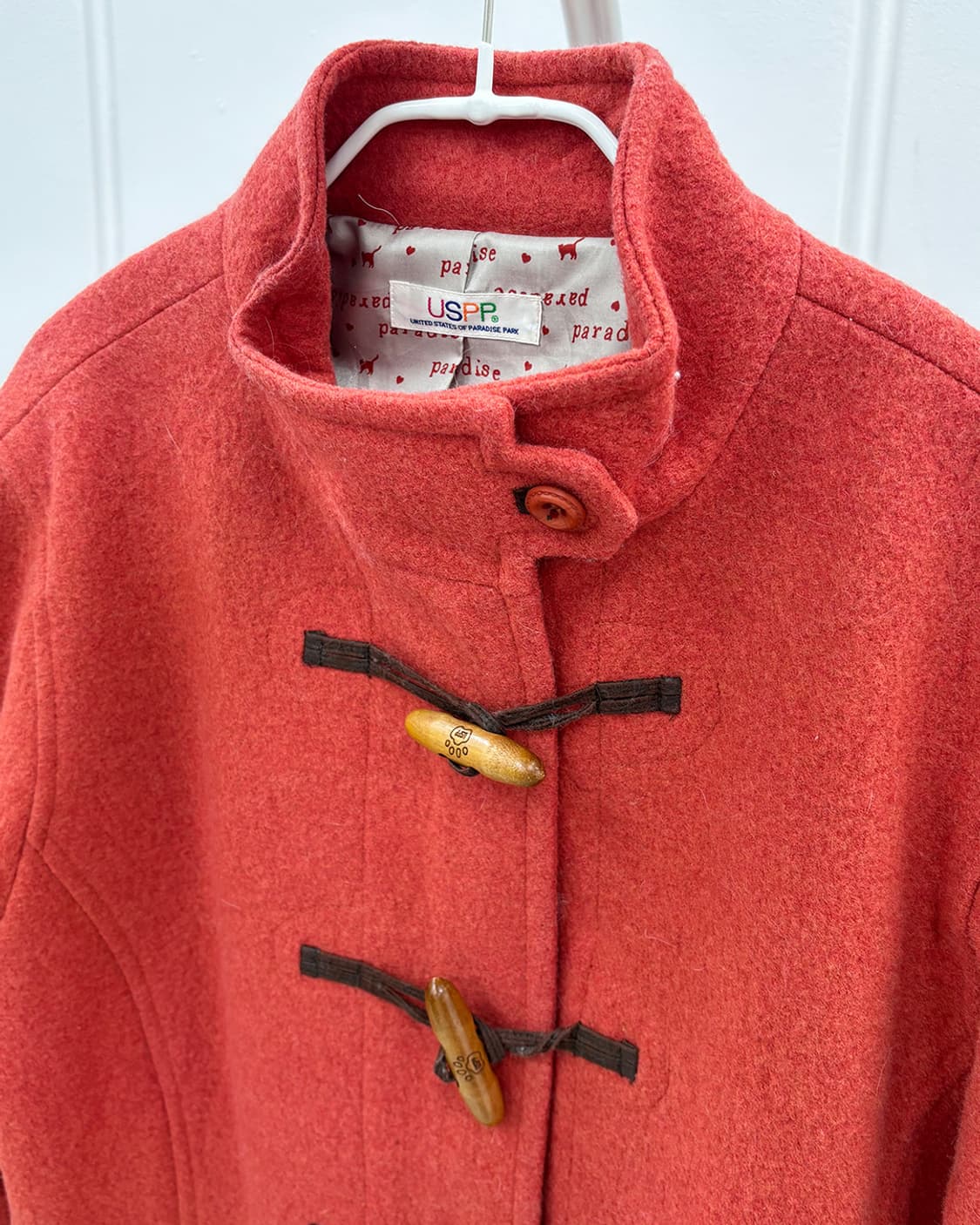 iyo오렌지 토글 하이넥 하프 코트 상품이미지5