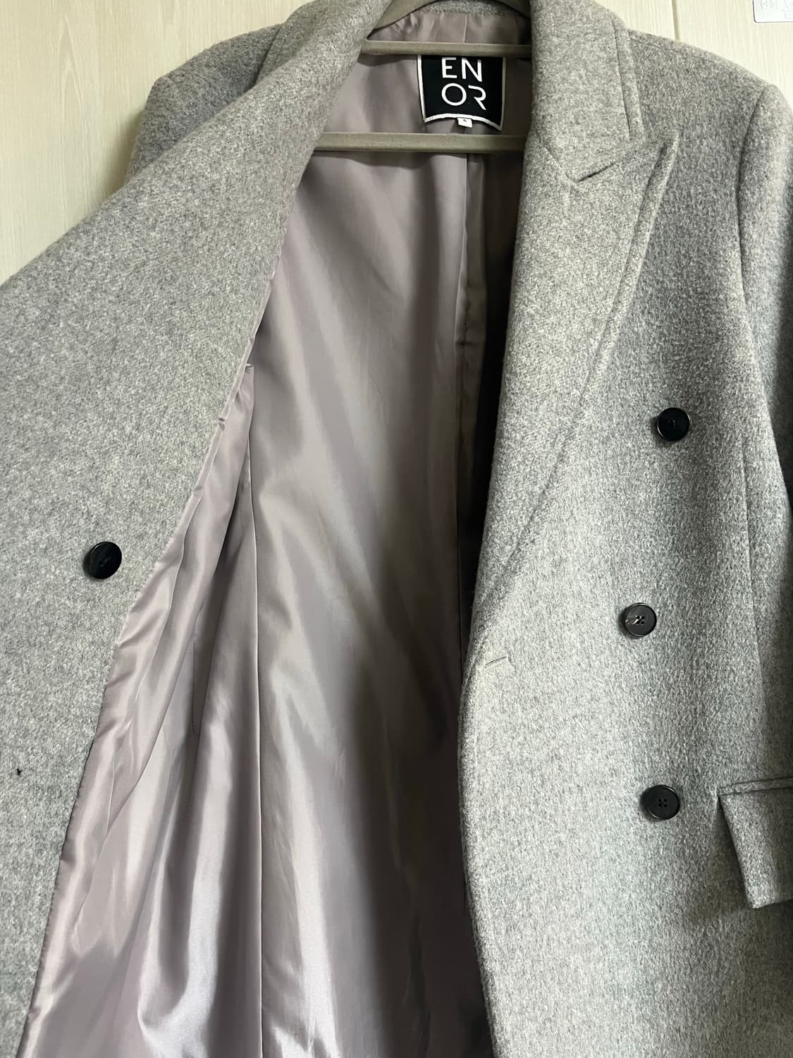 ENOR 회색 더블 코트 상품이미지6