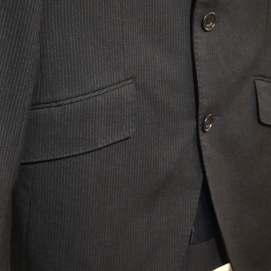 JPN 빈티지 스트라이프 블랙 블레이저 상품이미지4