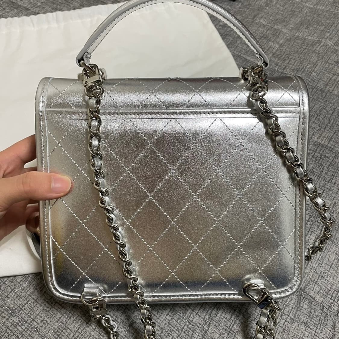 마이아이코MYEYEKO 소피아 가방 메탈릭 실버 상품이미지8