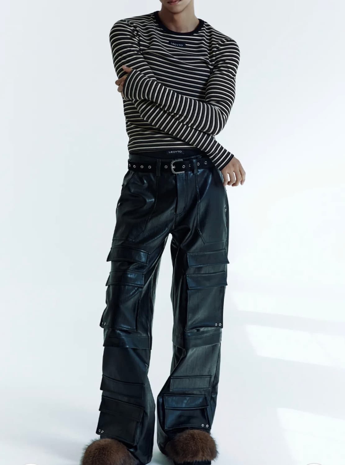 Soft Multi Stripe T-Shirt_[Brown] 상품이미지2