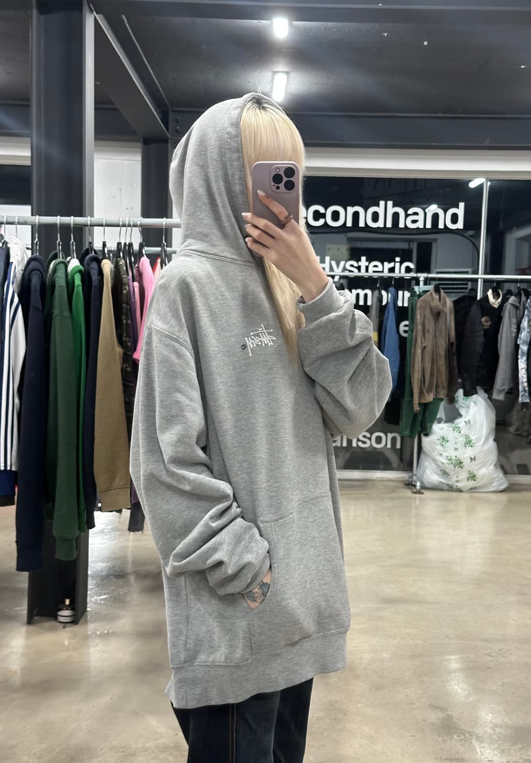 스투시 로고 후드티 상품이미지3