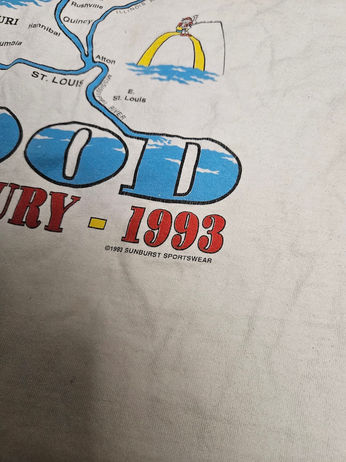 93's 맵 프린팅 싱글스티치 빈티지 반팔티 상품이미지5