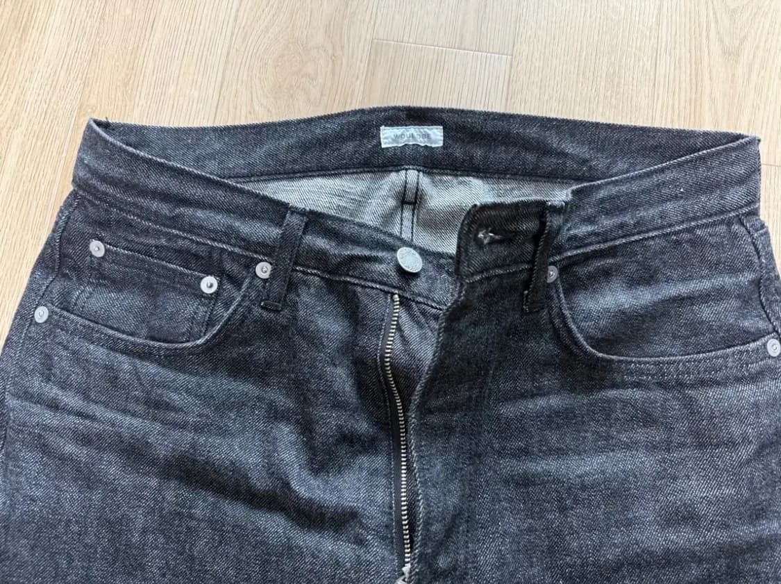(01) 우드비 5p 레귤러 스트레이트 데님 블랙 인디고 상품이미지4