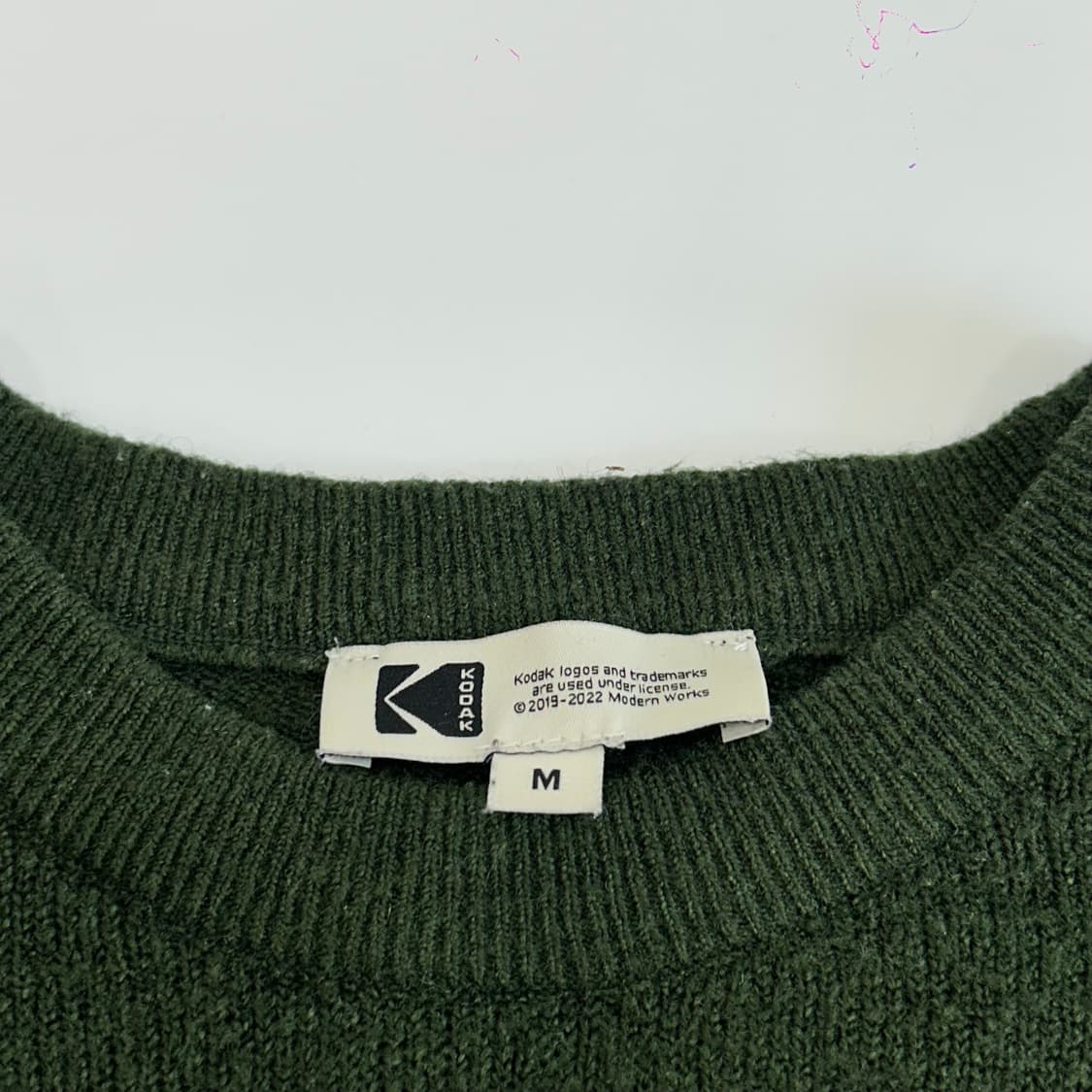 Kodak 코닥 옐로우 레터링 다크 그린 니트 상품이미지5