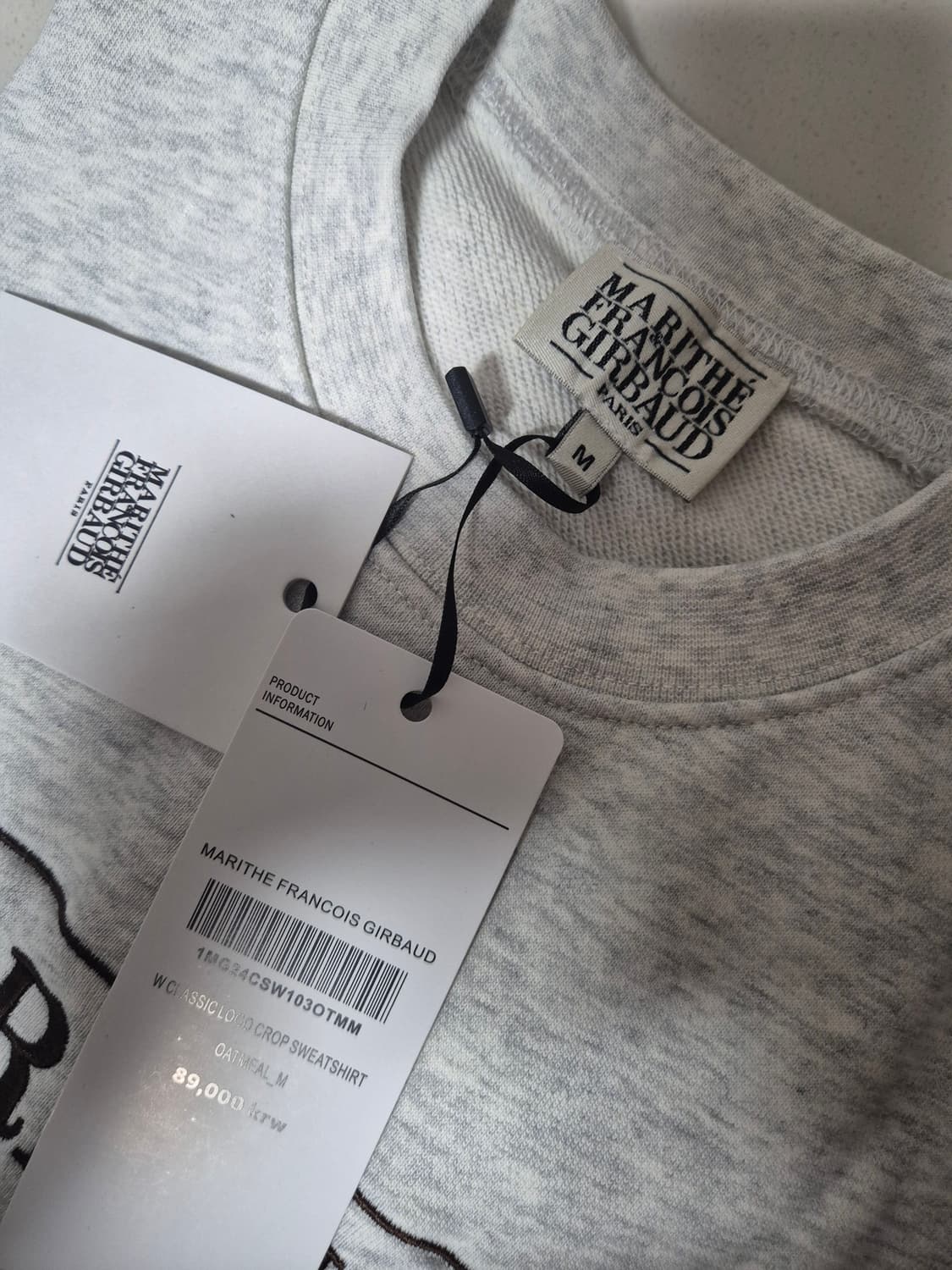 마리떼 프랑소와 숏 맨투맨 M (새상품) 상품이미지4