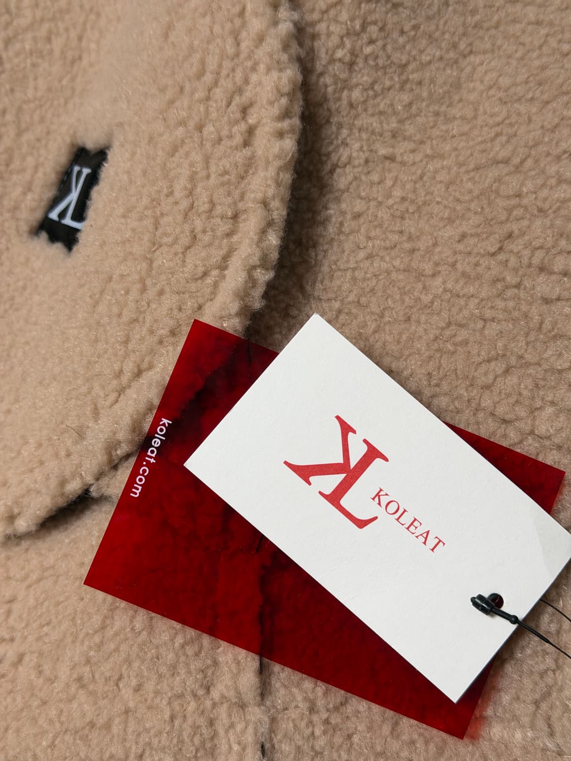 콜릿 MEN 오버핏 무스탕 플리스 자켓 Black Beige 상품이미지5