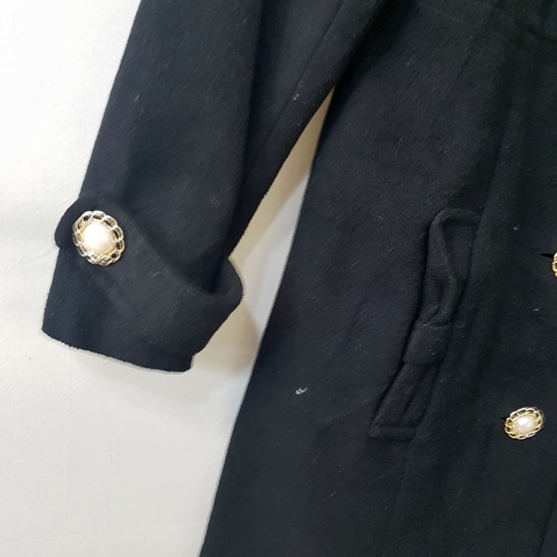 토요코 스타일 울 믹스 하프코트 블랙 상품이미지4