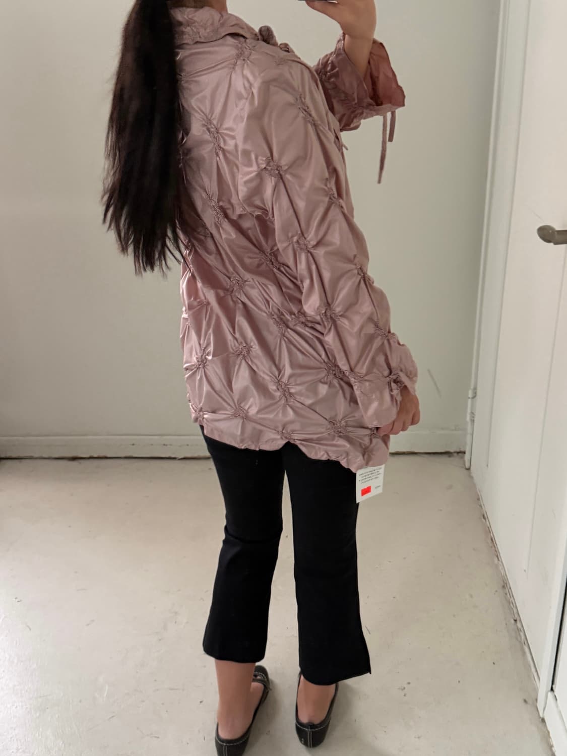 일본빈티지 더스티핑크 셔링 리본 자켓 상품이미지4