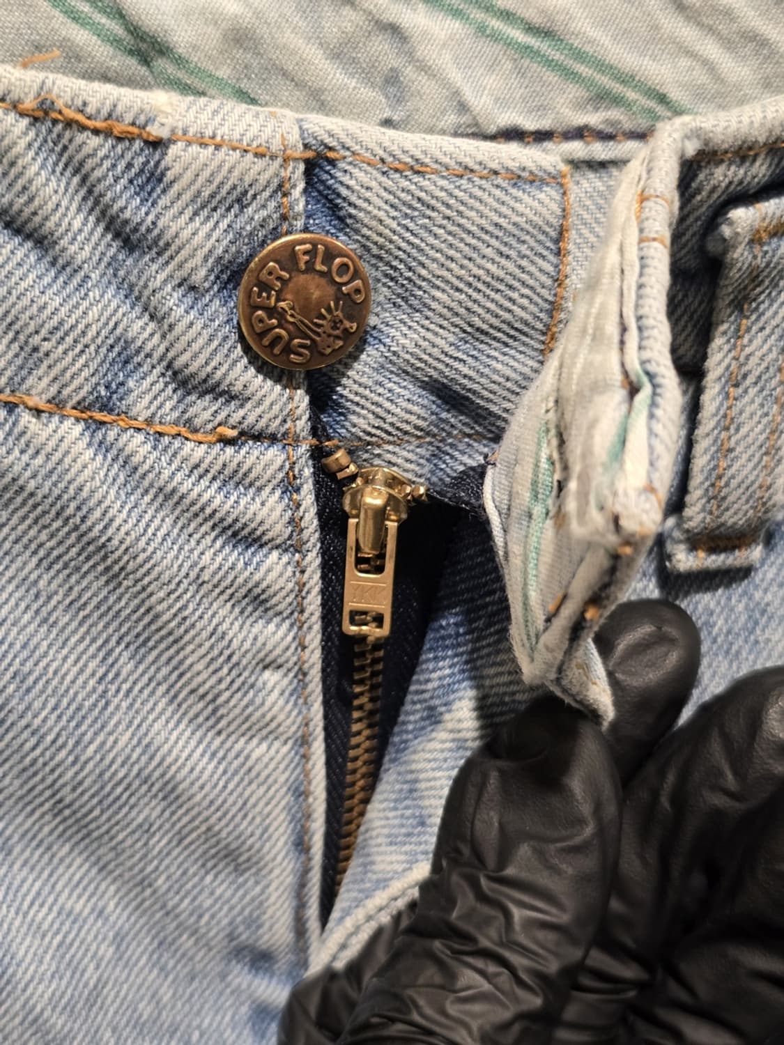 90s SUPER FLOP Light Wash/ made in Italy 상품이미지3