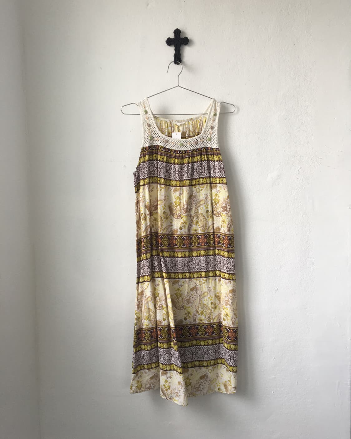 Ethnic mood crochet trimming sleeveless  상품이미지2