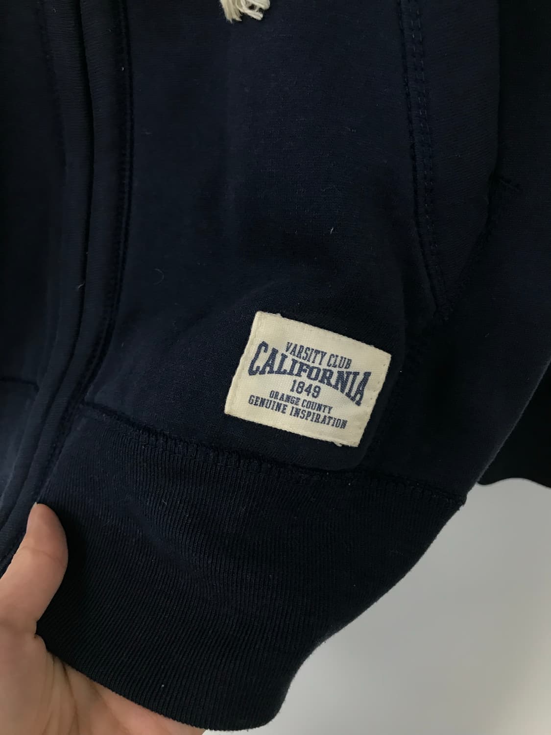 후아유 y2k 와투케 네이비 후드집업 상품이미지5