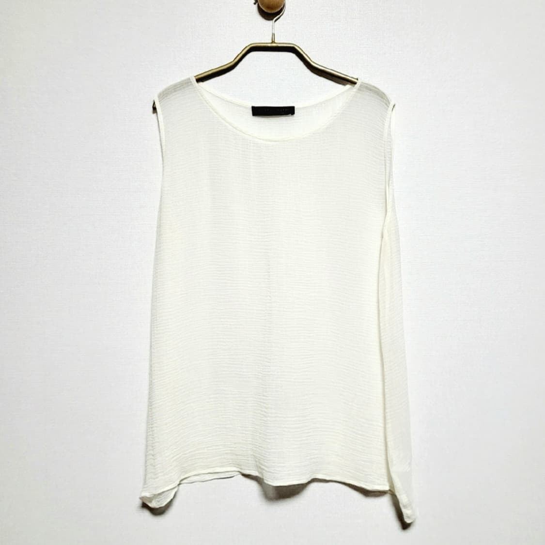 파비아나 필리피 코튼실크 시스루 슬리브리스 블라우스 (5566) 상태최상 상품이미지1