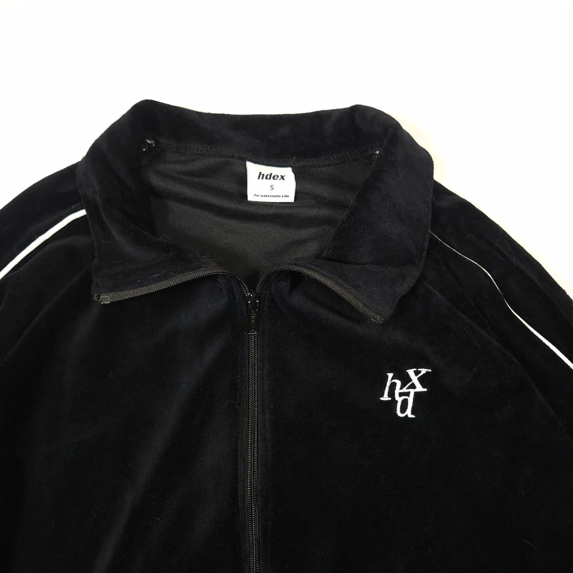 hdex 벨벳 트랙 자켓 블랙 상품이미지2