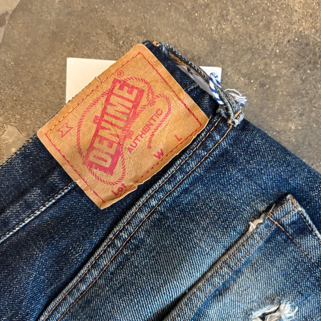 90년대 일본 드님 66타입 셀비지 데님 팬츠 상품이미지10