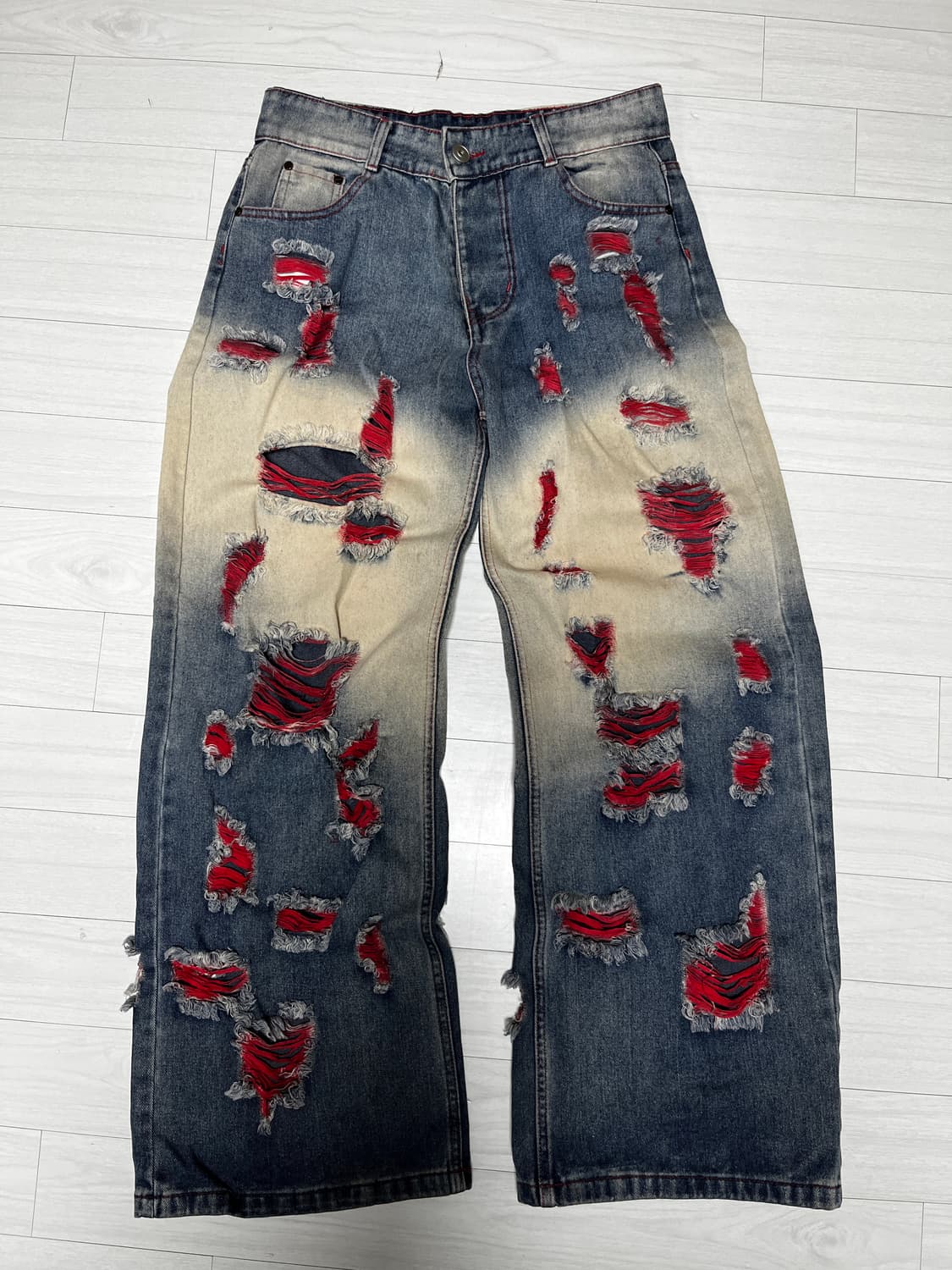 Goldie 데미지 데님팬츠 상품이미지1