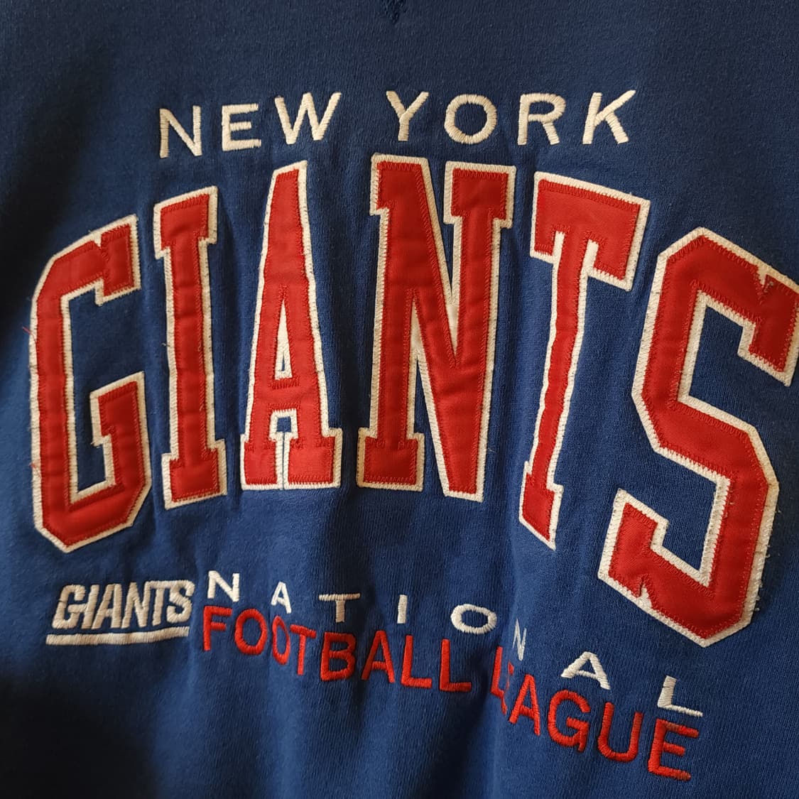 90s 러셀 맨투맨 스웻셔츠 뉴욕 자이언츠 미국 오리지널 빈티지 블루M 상품이미지5