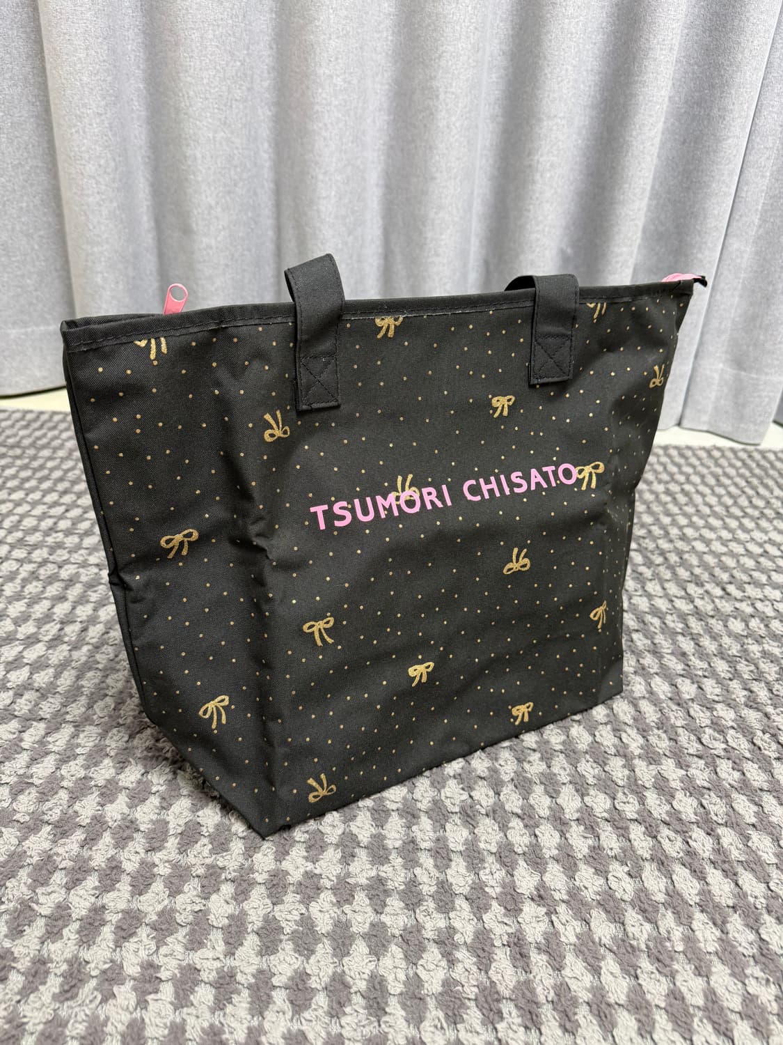 츠모리치사토 블랙 리본 토트백 상품이미지1