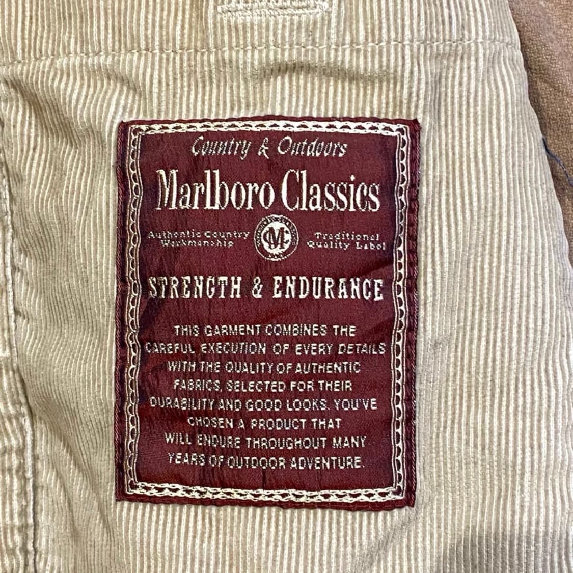 빈티지 말보로 가죽 카라 배색 헌팅 자켓 상품이미지7