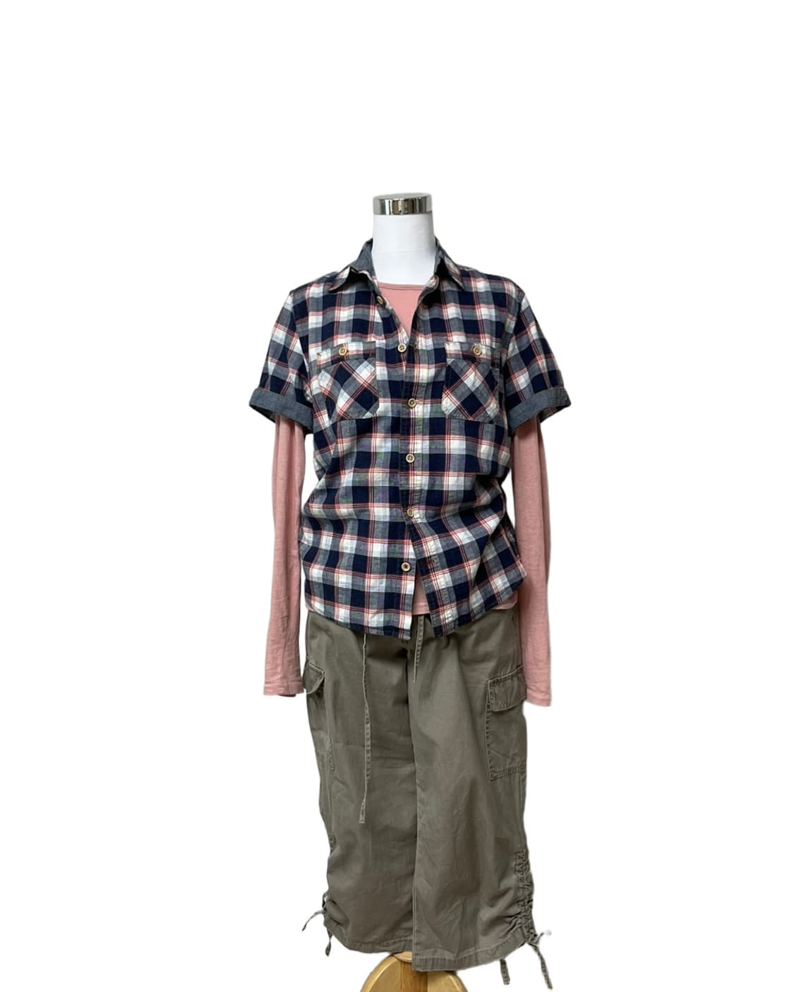 Denim red point check shirt 상품이미지8