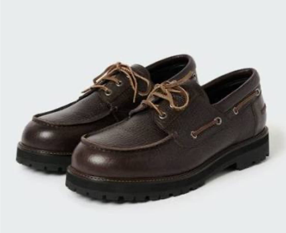 스튜디오니콜슨 레더 보트슈즈 브라운 상품이미지1