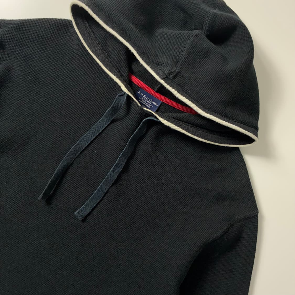 Polo  폴로 랄프로렌 자수 코튼 블랙 와플 니트 후드티  상품이미지3