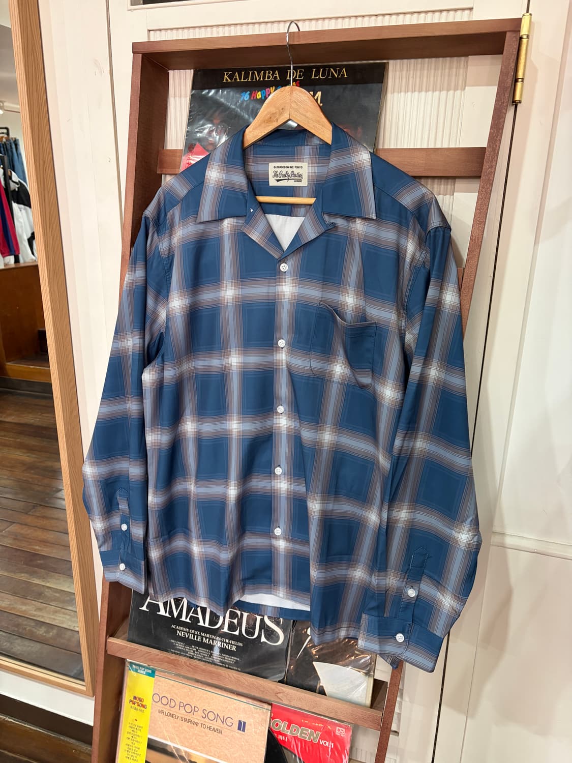 J37 와코마리아 클래식 체크 레이온 셔츠 XL 상품이미지1