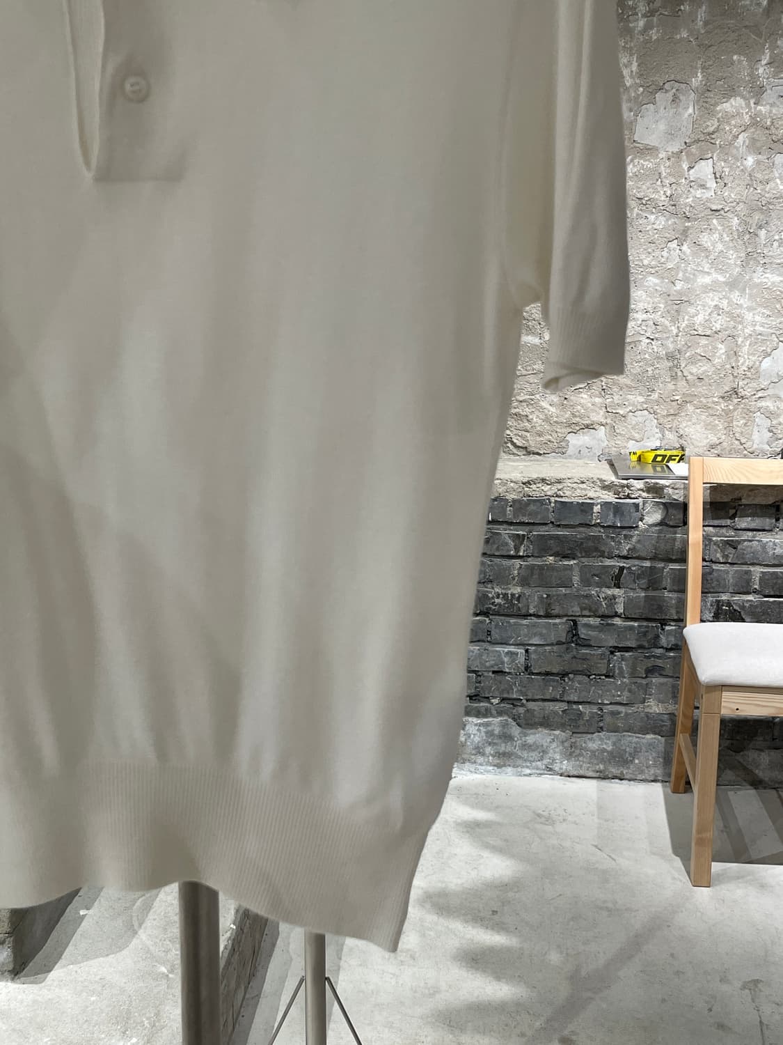 꼼데가르송 robe de chambre 아이보리 레이온 폴로 니트 상품이미지5