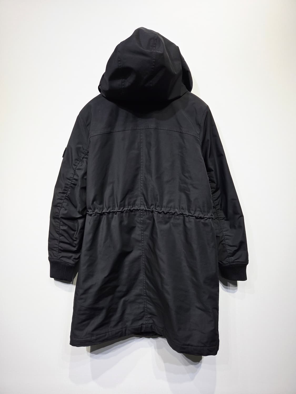 CK 캘빈클라인 블랙 후드 롱 패딩_S 상품이미지6