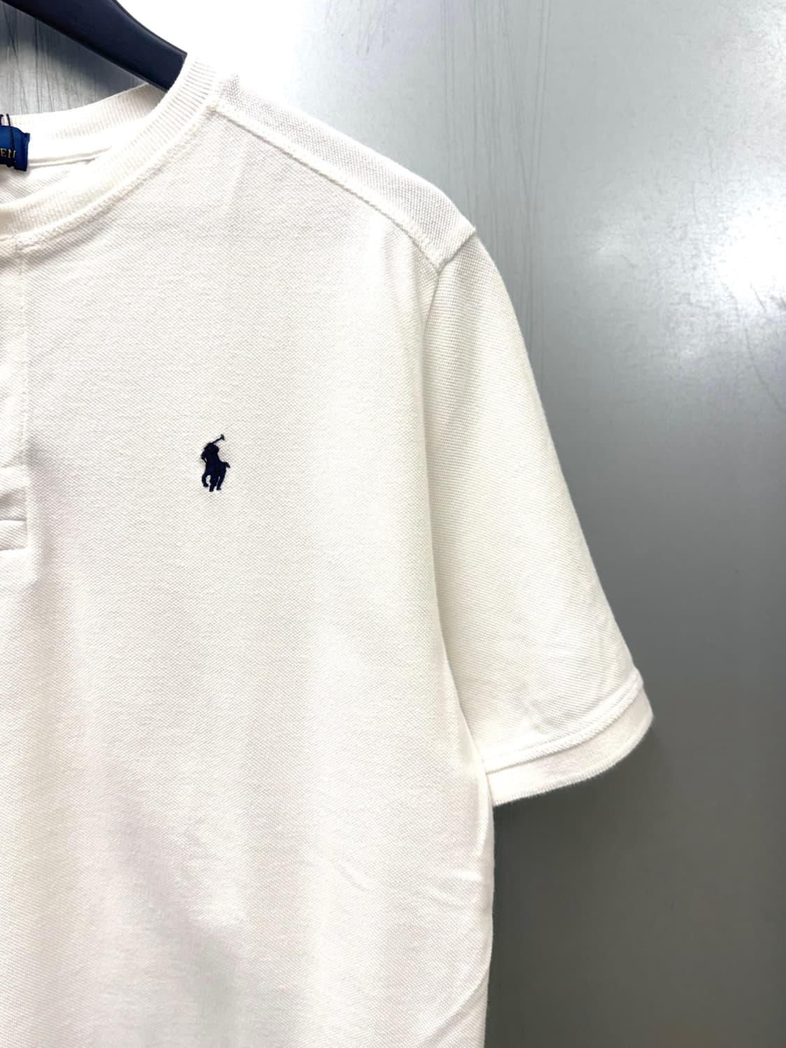Polo 폴로 랄프로렌 화이트 색상 코튼 헨리넥 반팔 티셔츠 상품이미지6