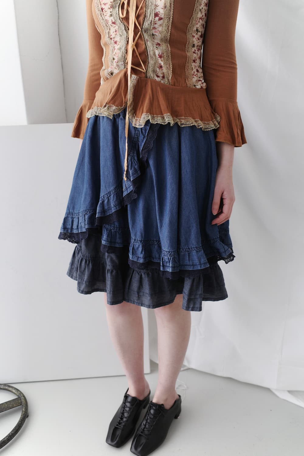 frill denim skirt 상품이미지5