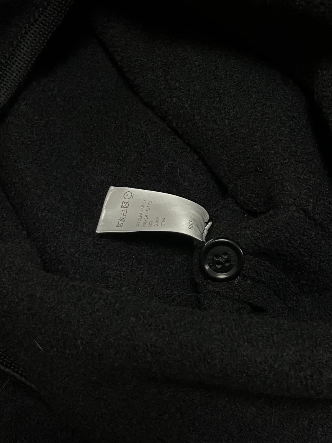 [S]리에르 25fw 워커 울 코트/블랙 상품이미지5