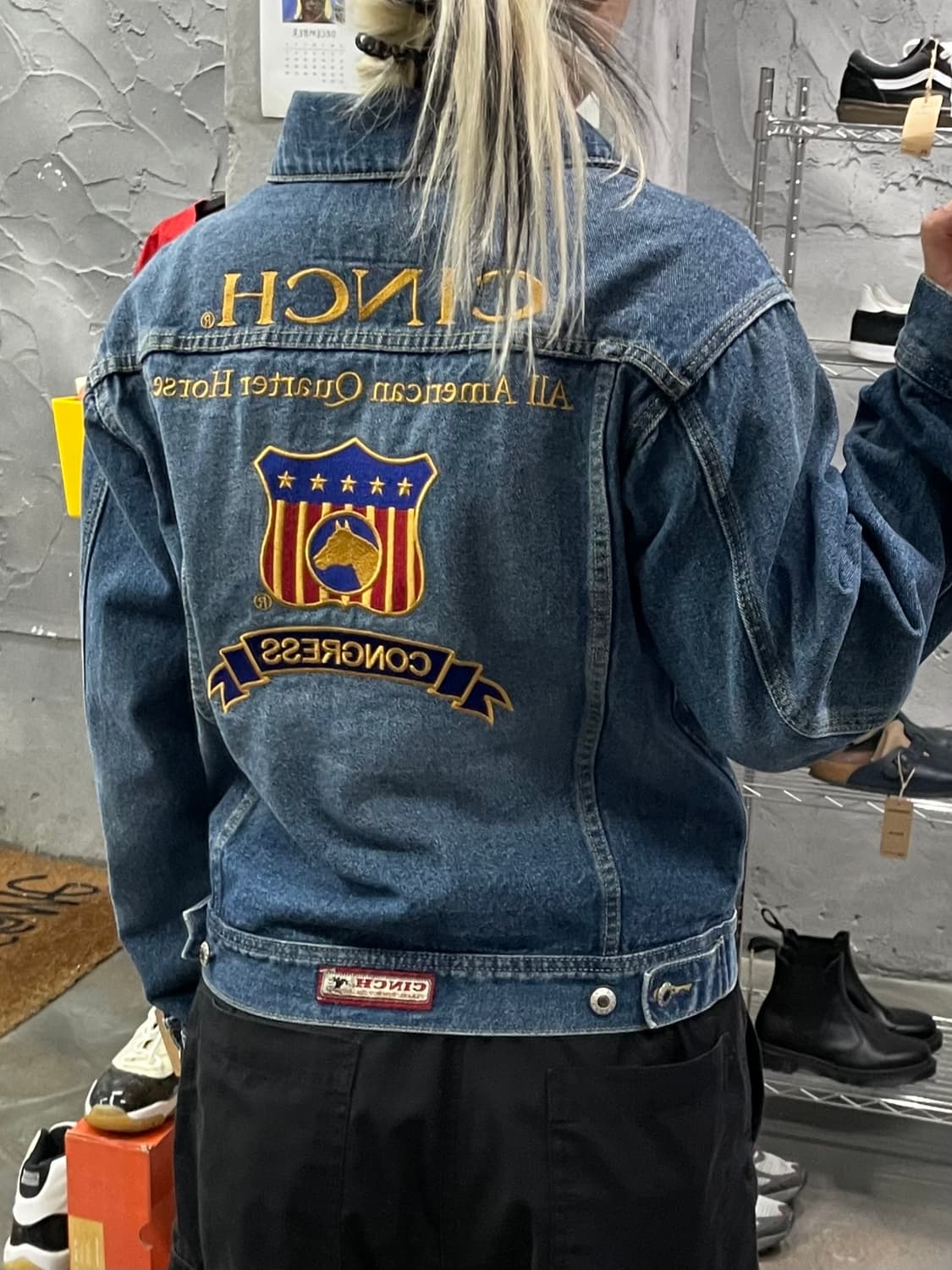 빈티지 패치워크 데님 트러커 자켓 상품이미지6