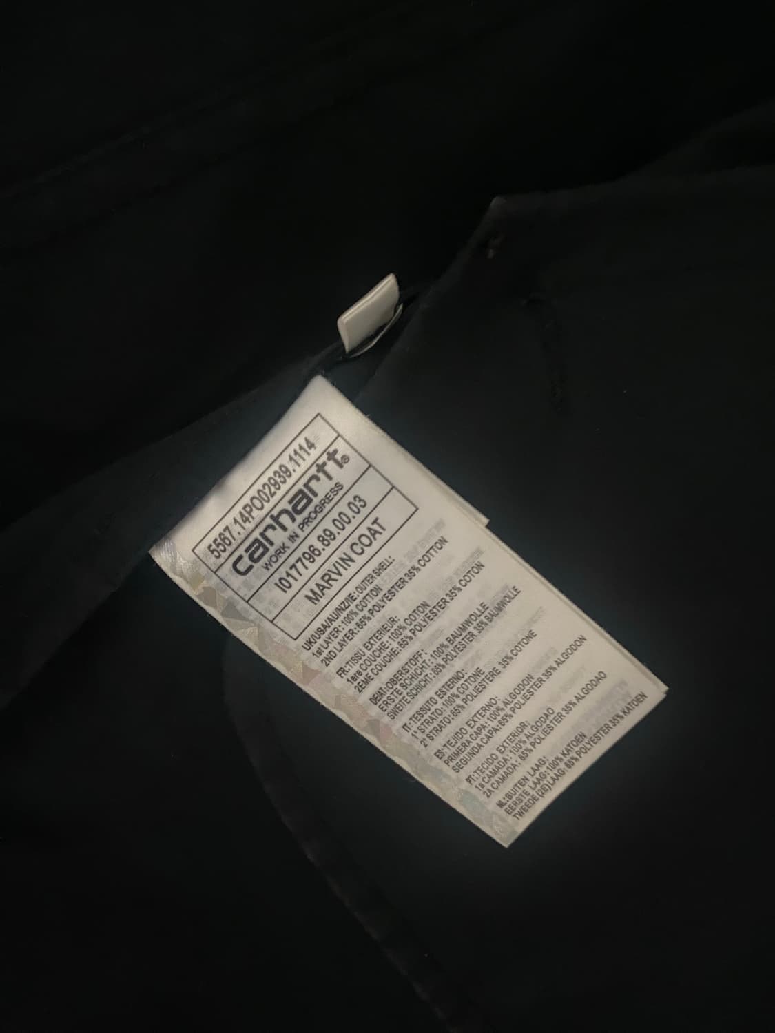 칼하트 네이비 컬러 코트 상품이미지4