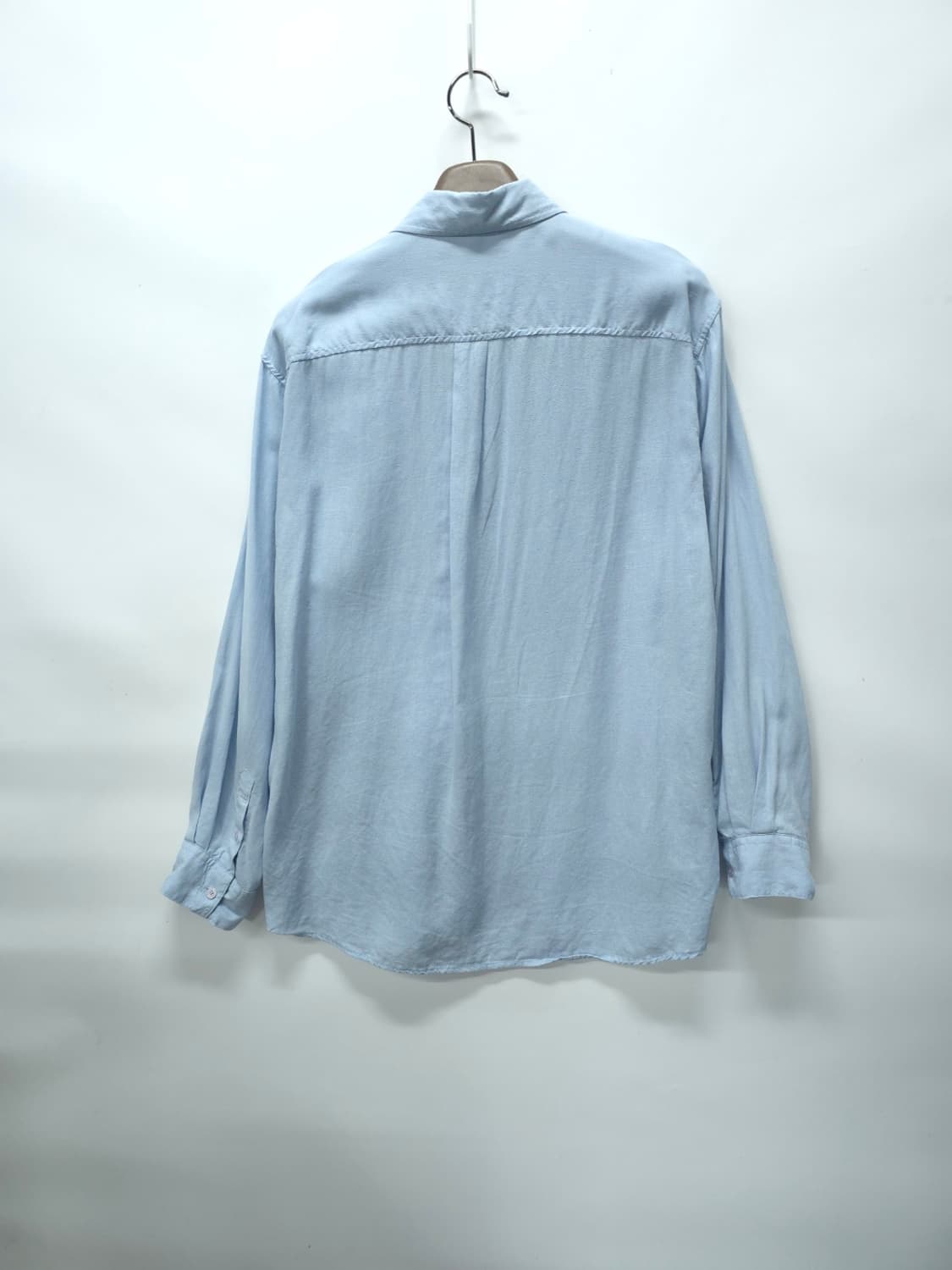 수아레(봄여름용) 텐셀 린넨 셔츠 스카이블루 (L) 상품이미지8