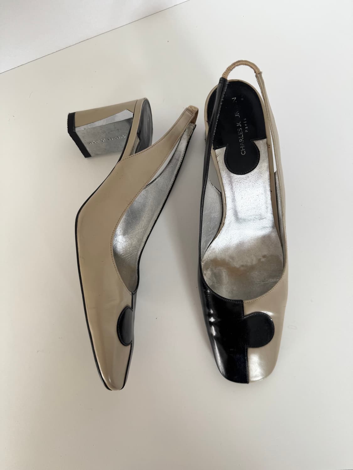 [희귀] 찰스 주르당 80s 컬러블록 슬링백  상품이미지1