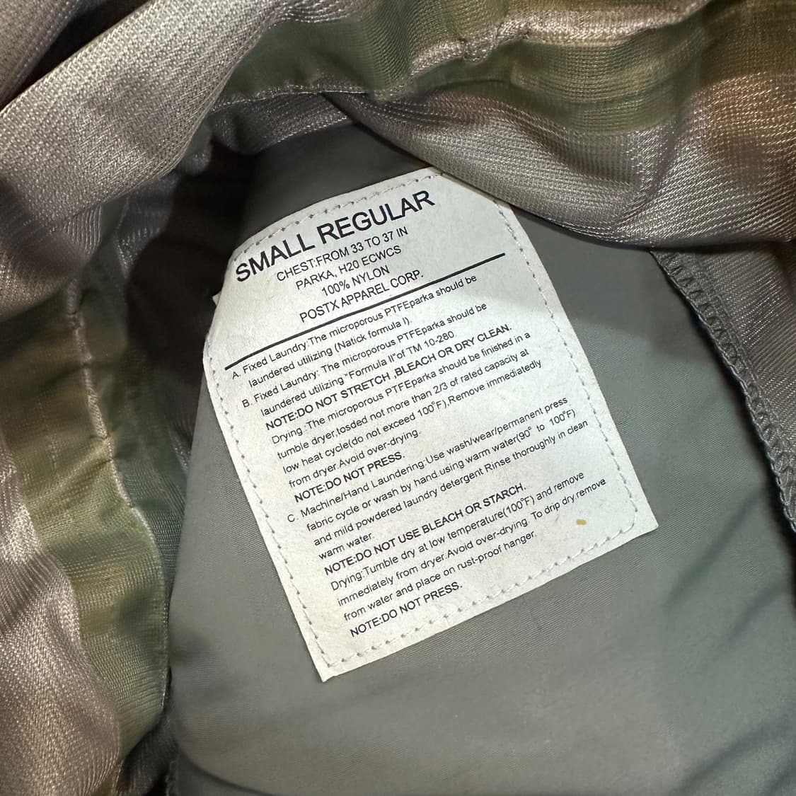 POSTX 미군 디지털 고어텍스 자켓 상품이미지7