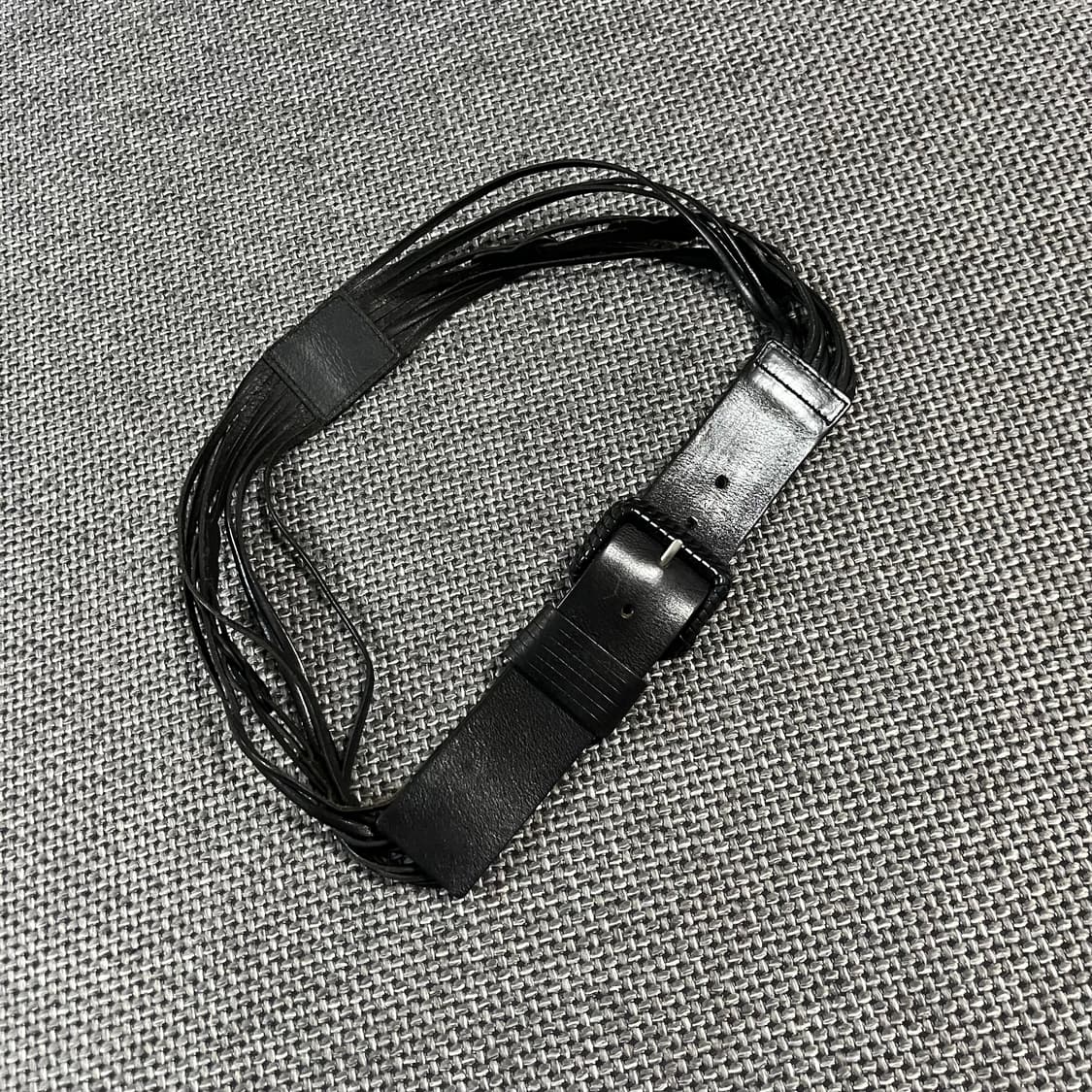 빈티지 소가죽 벨트 개추 블랙 상품이미지1