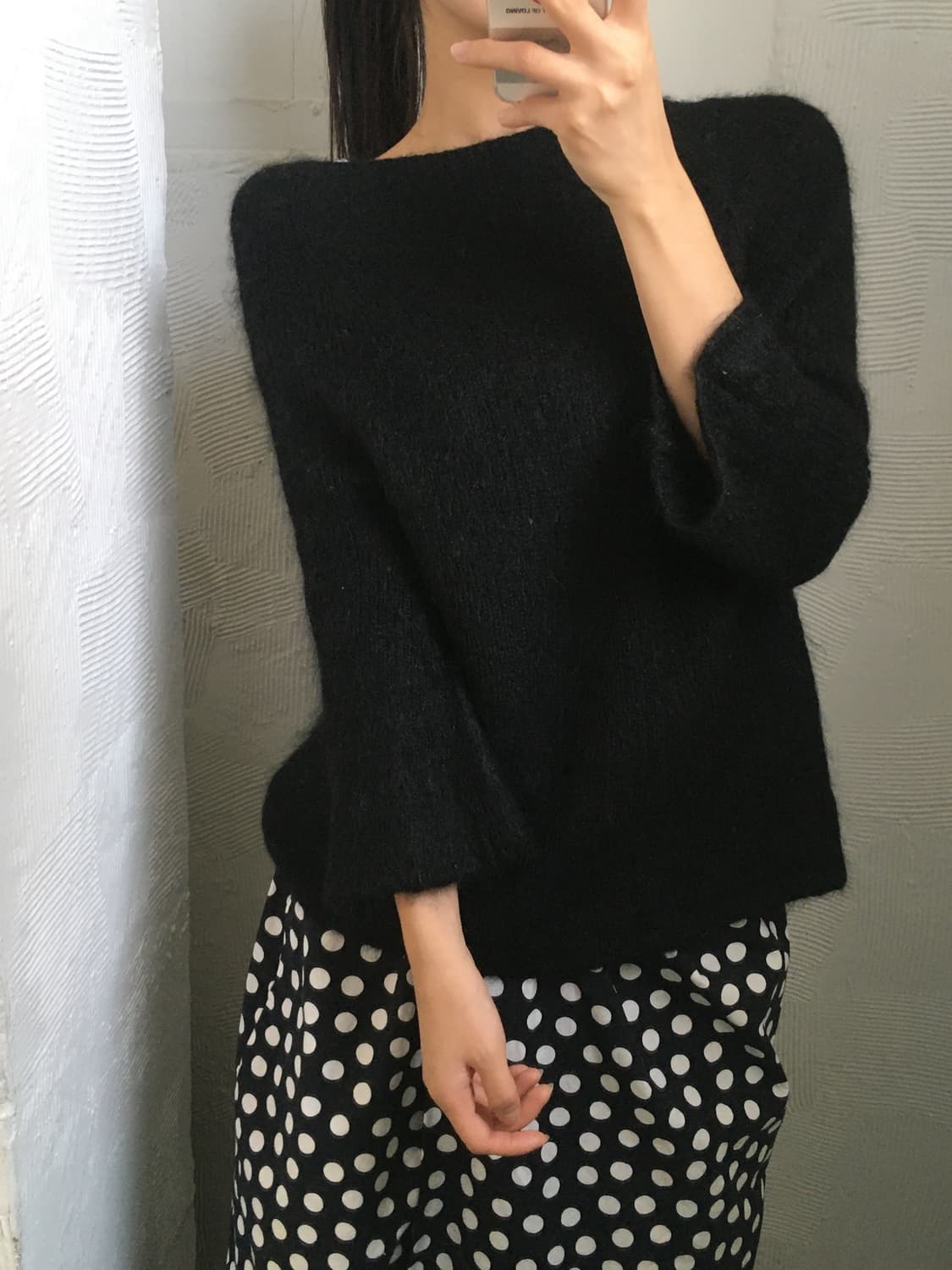 Junya Watanabe 준야 와타나베 꼼데가르송 블랙 니트 탑 상품이미지2