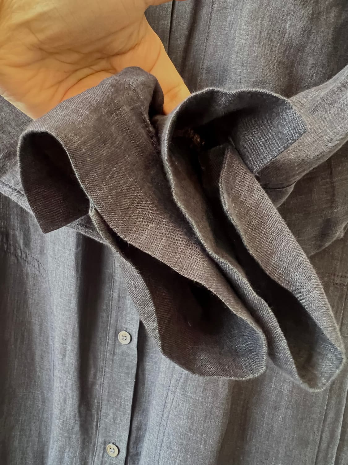 쉬즈미스 여성 워싱블랙 셔츠원피스 린넨원피스 상품이미지4